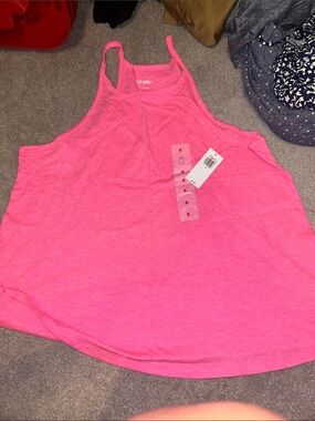 Old Navy Neon Pink Racerback Tank Top